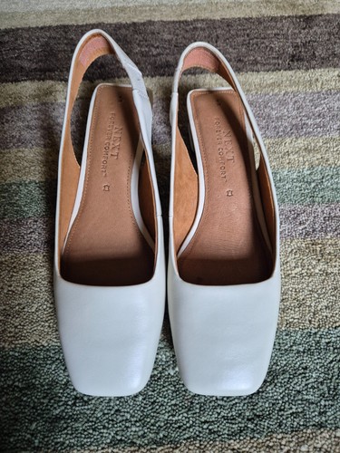 Cream sling back shoes size - , 6