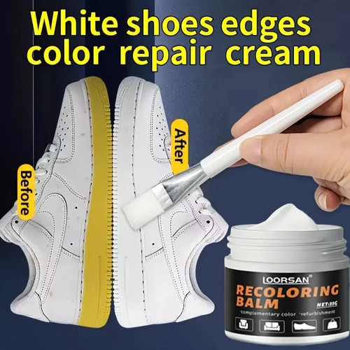 White shoe repair - repair, cream