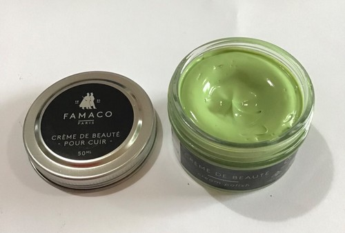 Green shoe polish leather - green,